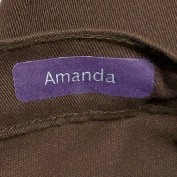 Gloria Vanderbilt Amanda Jeans Womens 14 High Rise Ultra Stretch Dark Roast Wash - Picture 11 of 16